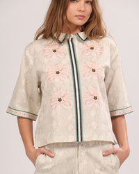 Short Sleeve Shirt Skin Flower