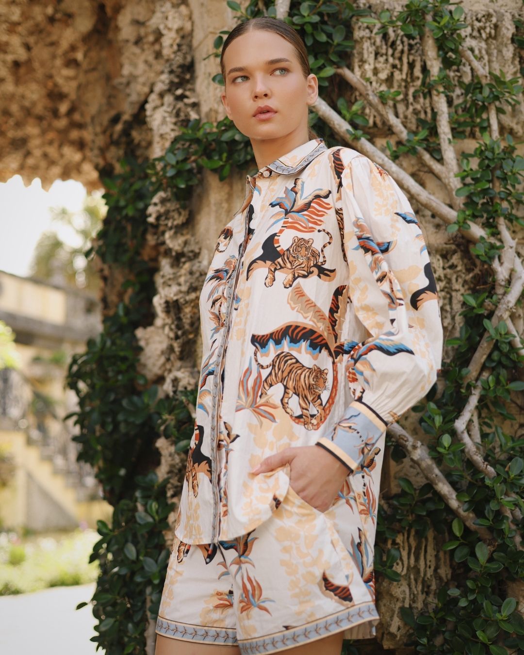 Shirt Bali Tiger White