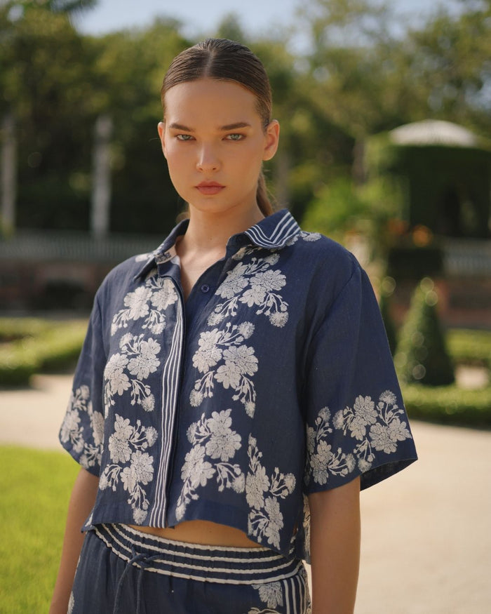 Shirt Wild Flower Blue