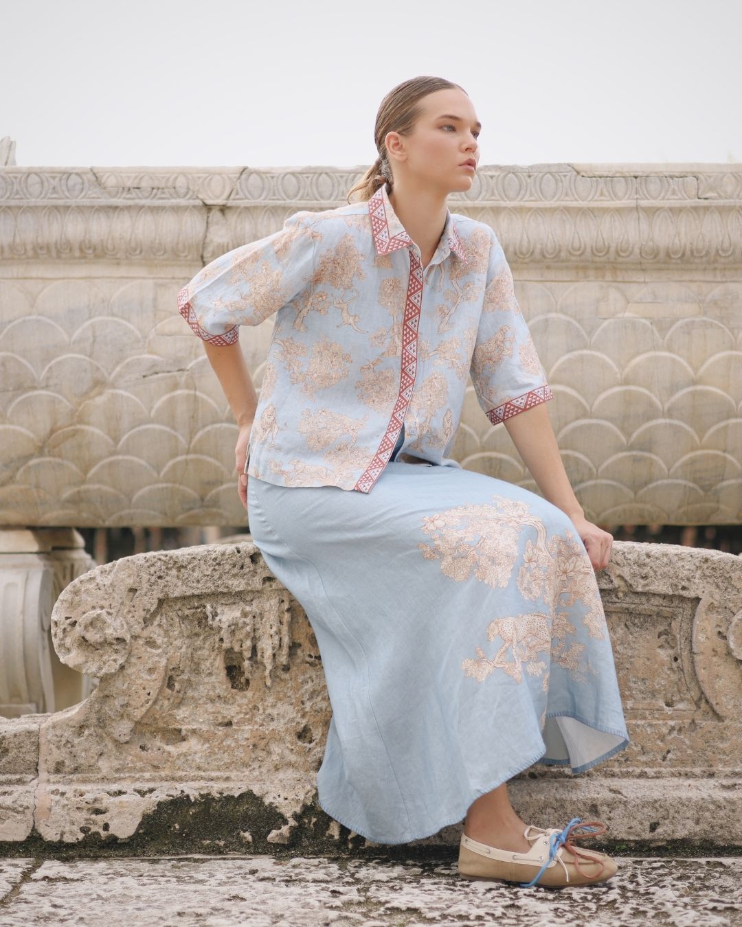 Skirt Africa Light Blue