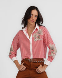 Shirt Stripes Cleo Panther Red