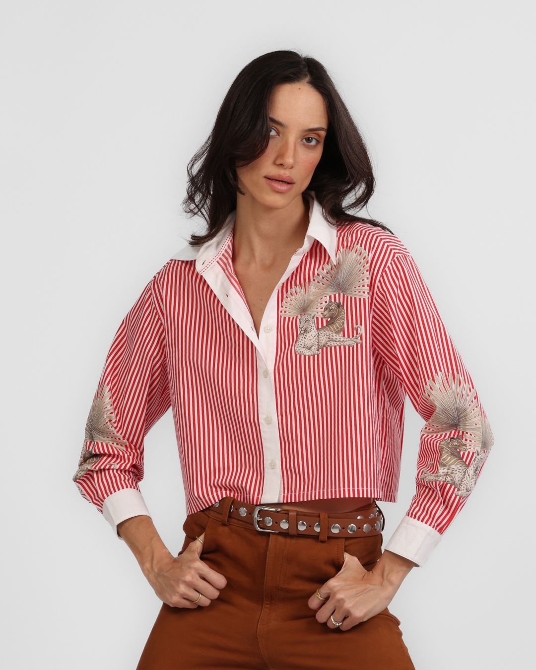 Shirt Stripes Cleo Panther Red