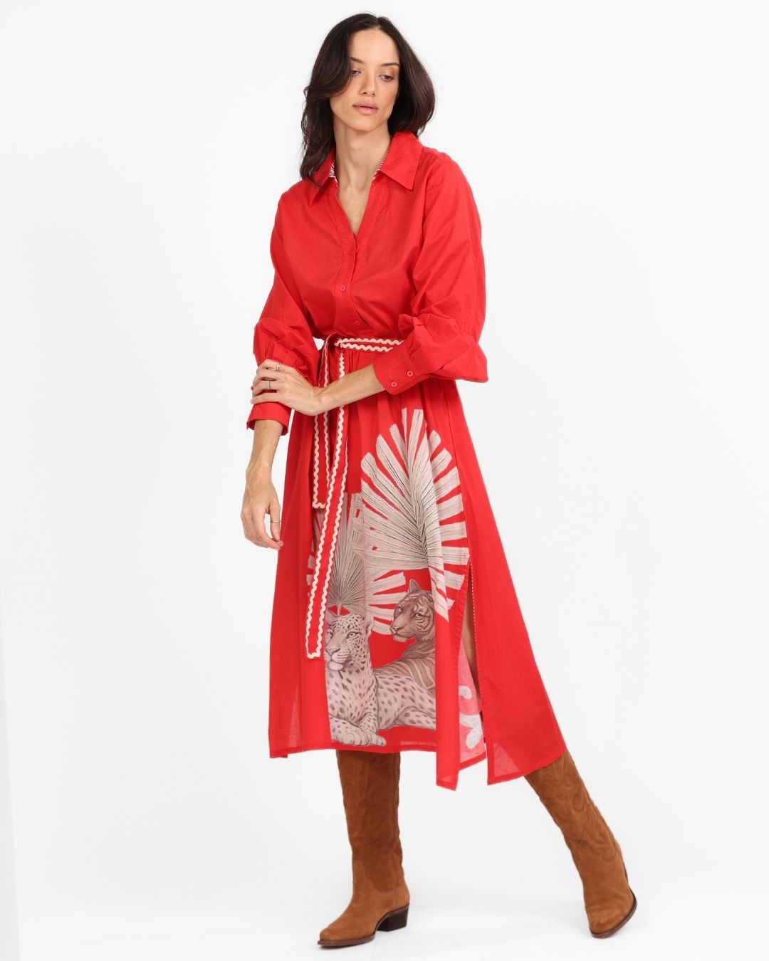 Tunic Cleo Panther Red