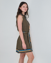 Short Dress Bali Tiger Brown