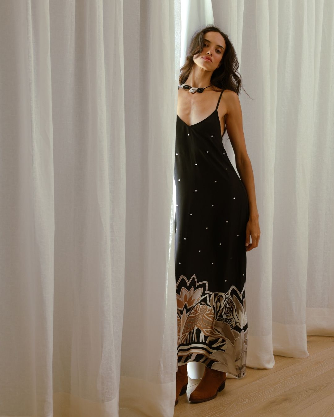 Silk Dress Lotus Tiger Eclipse