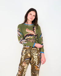 Sweater Cashmere Bali Tiger Green