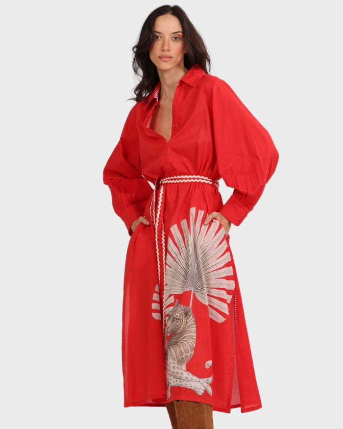 Tunic Cleo Panther Red