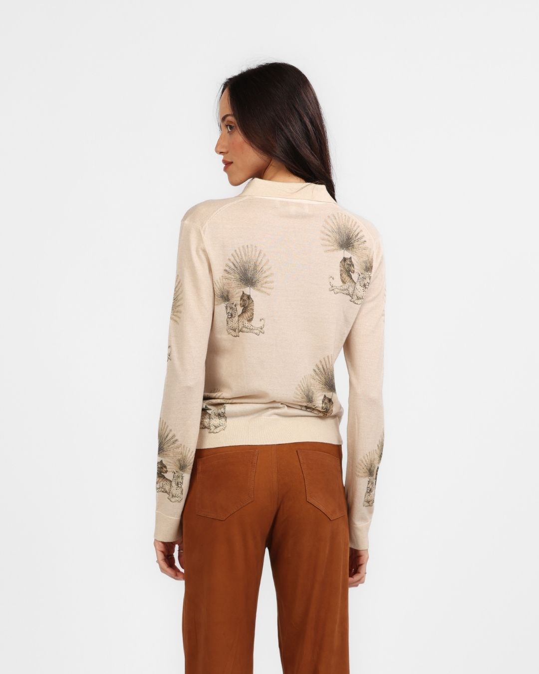 Cardigan Cleo Panther Ecru