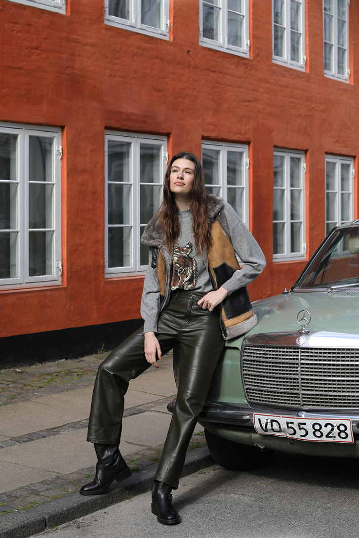 Brown Leather Vest