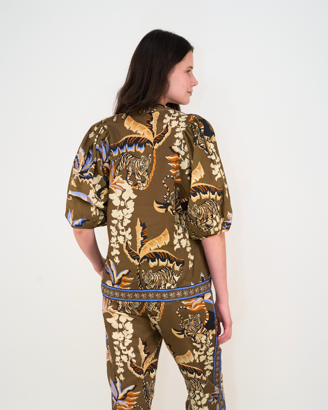 Balloon Shirt Bali Tiger Green