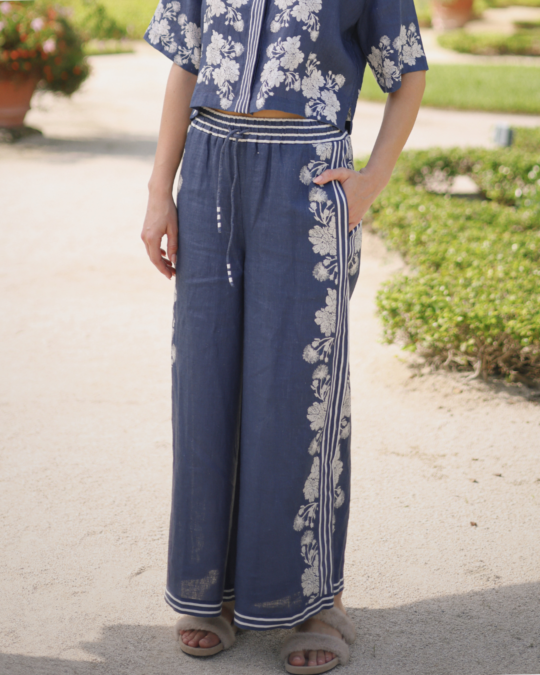Pant Wild Flower Blue