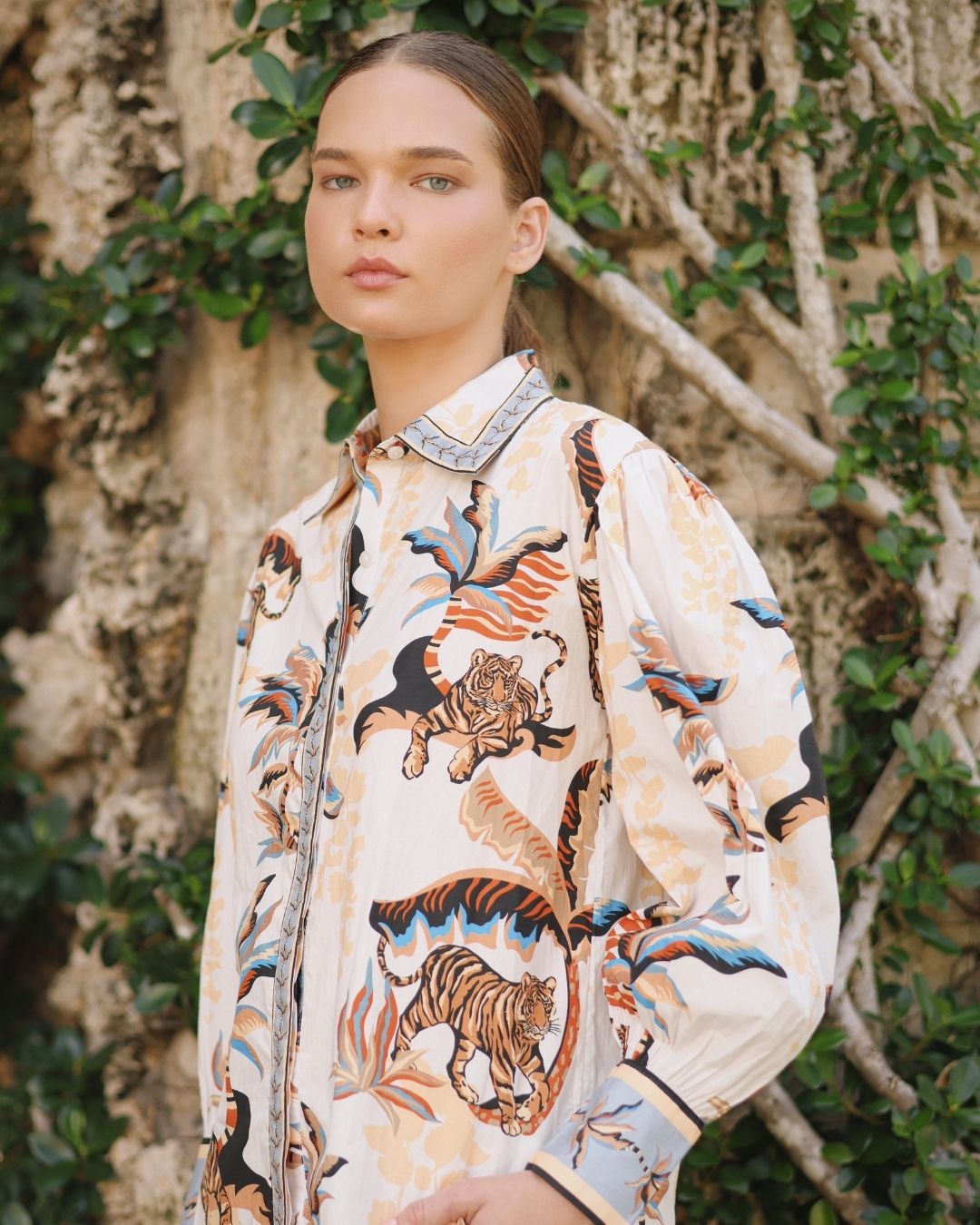 Shirt Bali Tiger White