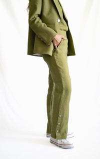 Pant Linen Green