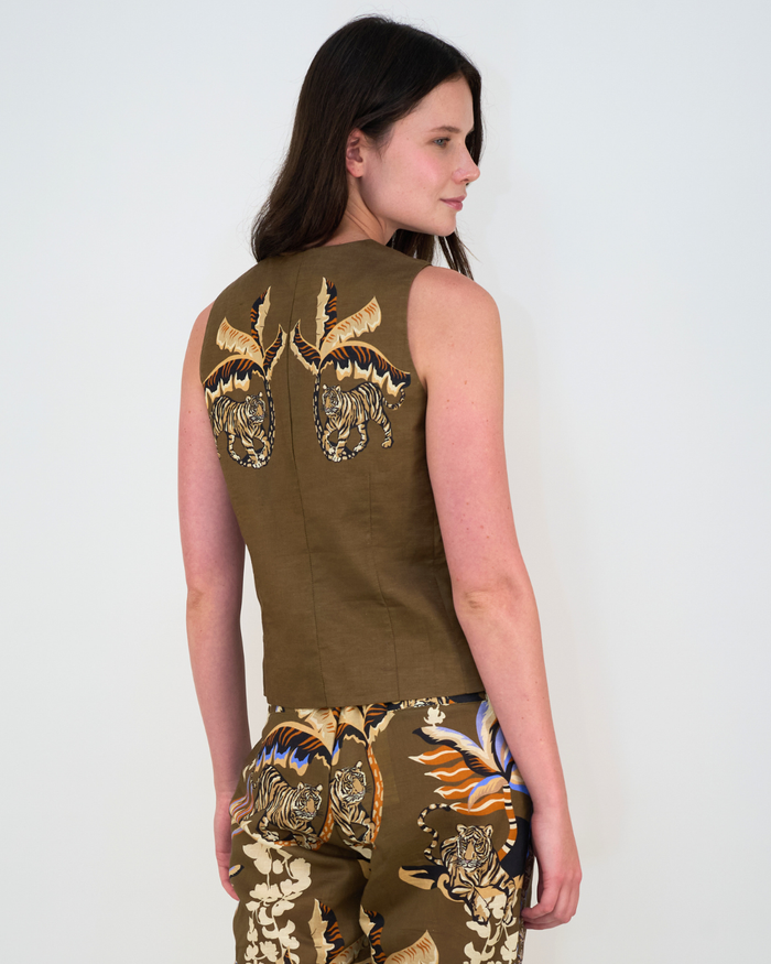 Vest Bali Tiger Green