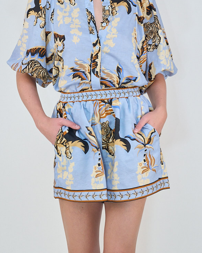 Short Bali Tiger Light Blue