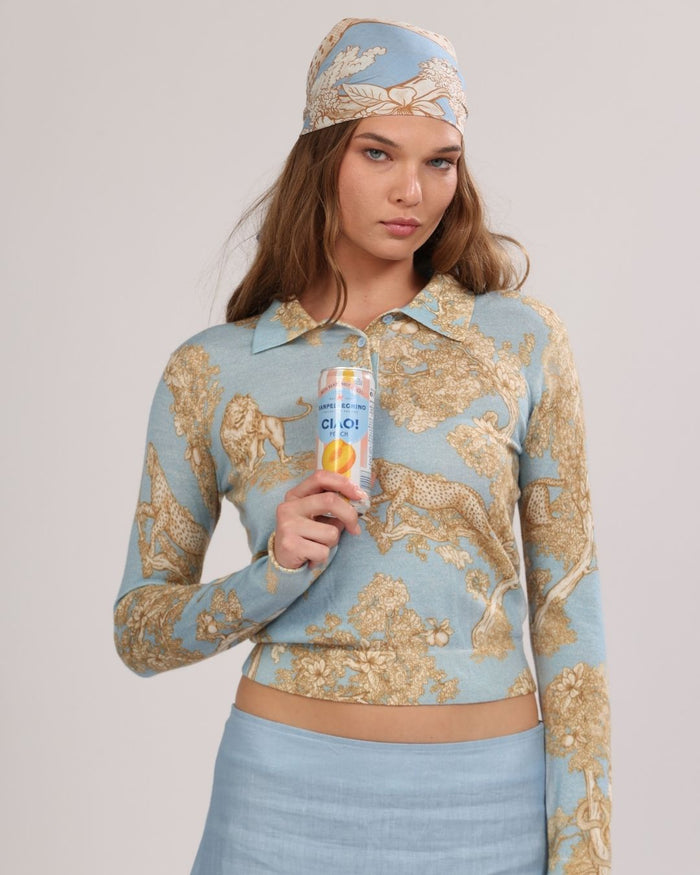 Sweater Cashmere Africa Light Blue