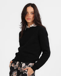 Sweater Cashmere Logo Black
