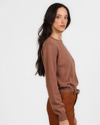 Sweater Cashmere Logo Brown