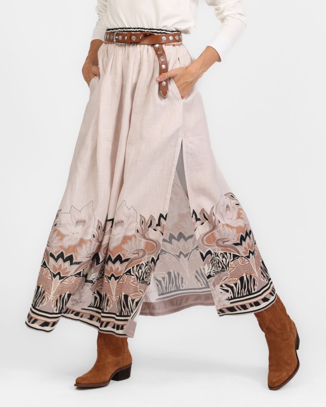 Skirt Lotus Tiger Ecru