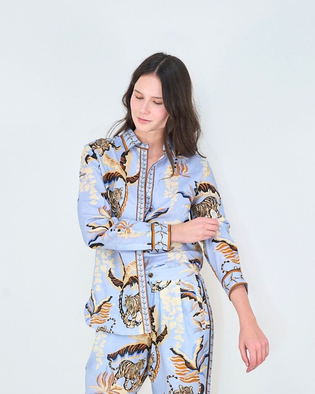 Shirt Bali Tiger Light Blue