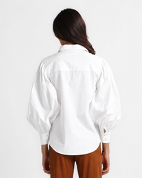 Poplin Shirt Studs White