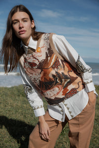 Vest Snow Leopard Brown
