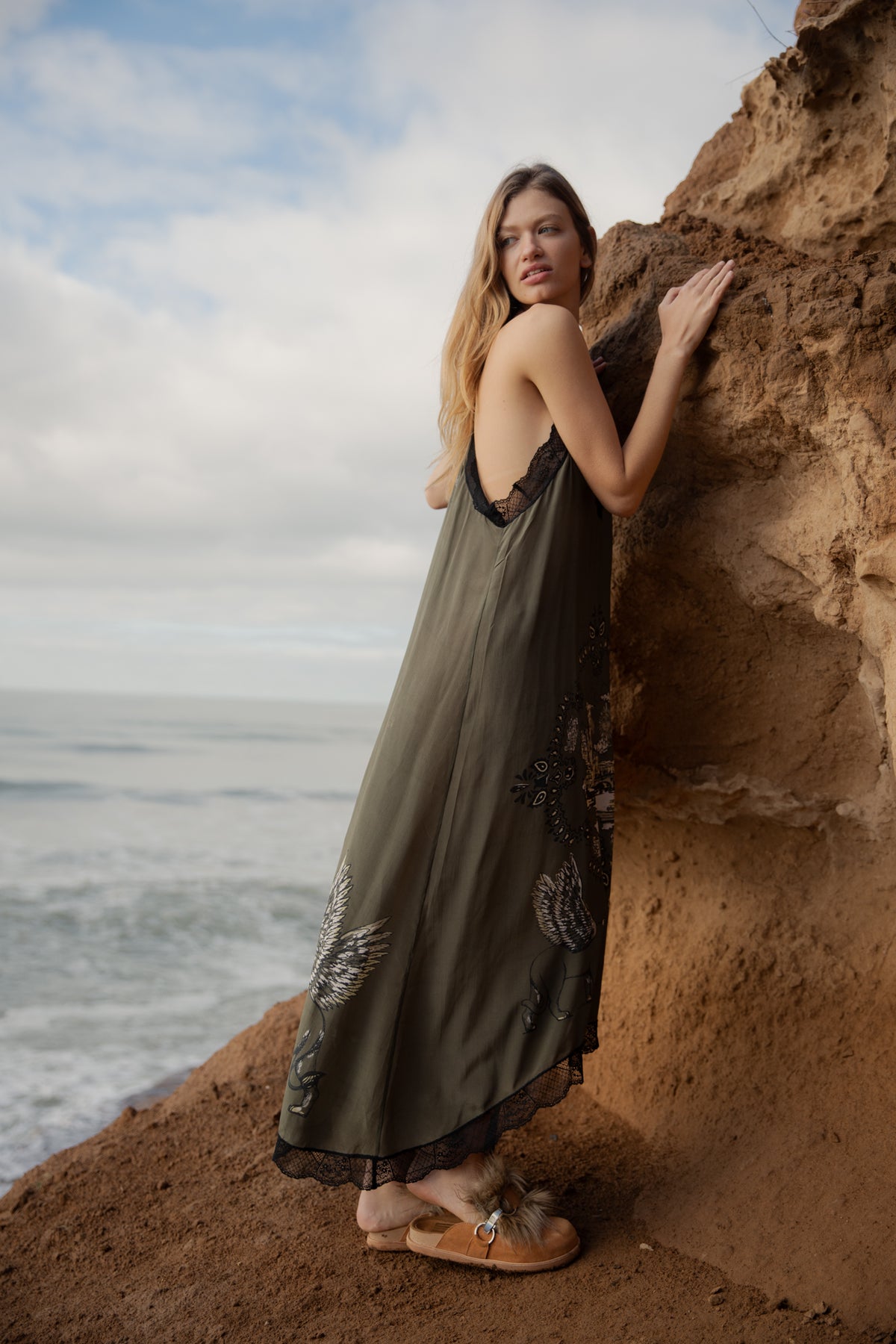 Silk Dress Italian Coast Green