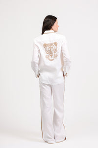 Linen Shirt Mosaico Embroidered