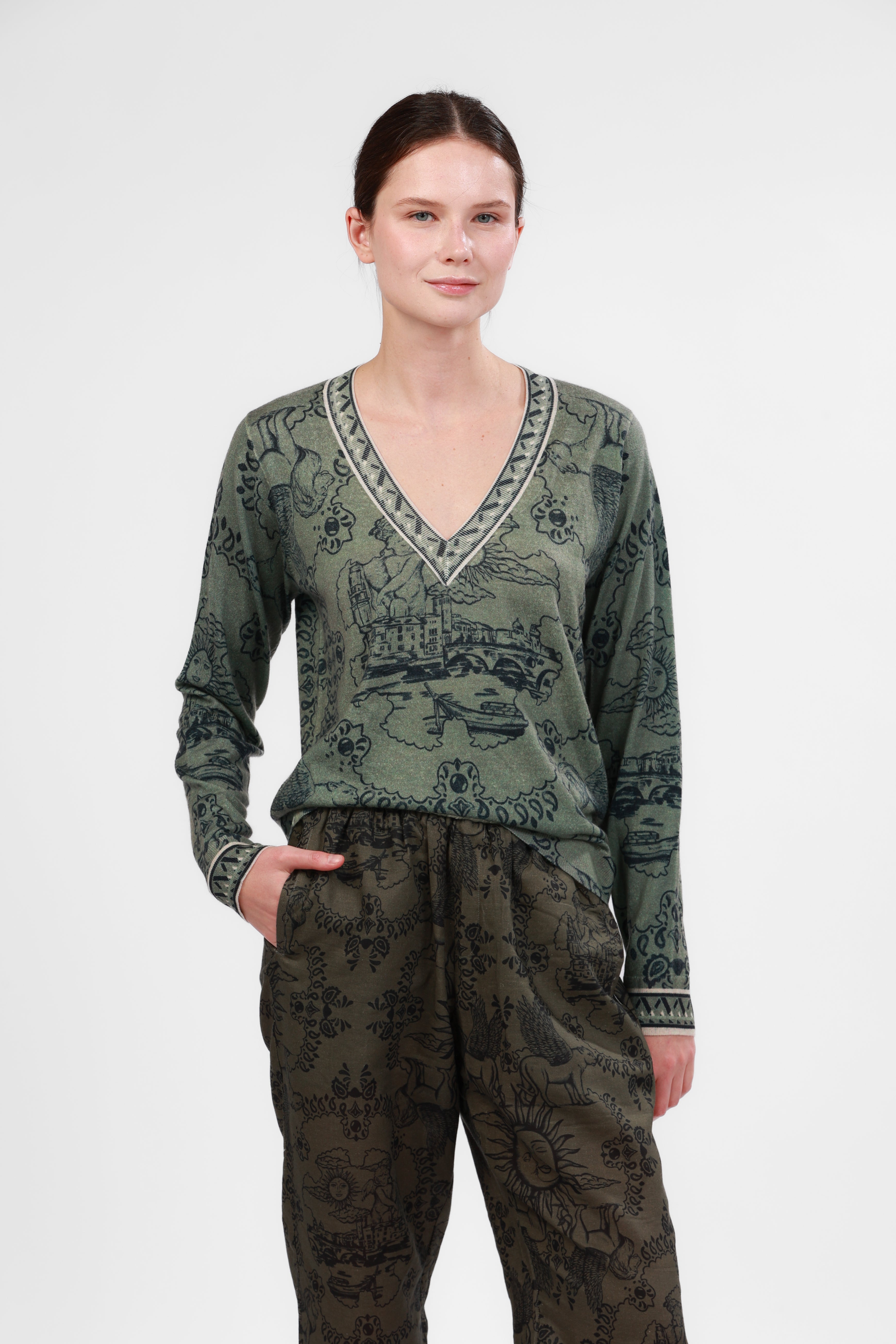 Sweater Cashmere Italian Coast Green