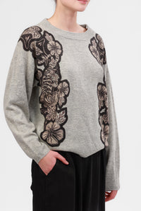 Sweater Blossom Grey