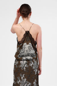 Silk Top Italian Coast Green
