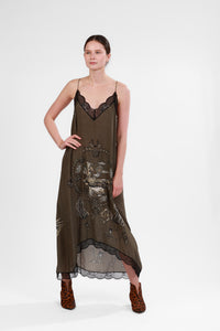 Silk Dress Italian Coast Green