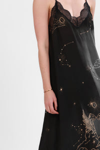 Silk Dress Astrology Black