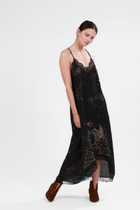Silk Dress Astrology Black
