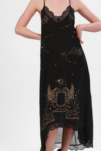 Silk Dress Astrology Black