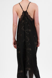 Silk Dress Astrology Black