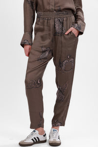 Silk Pant Astrology Green