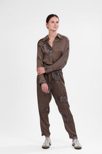 Silk Pant Astrology Green