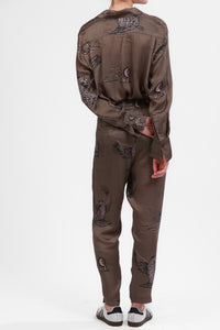 Silk Pant Astrology Green