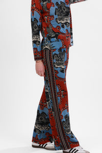 Pant Cashmere Italian Coast Red & Blue