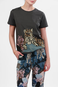 T-Shirt Snow Leopard Charcoal