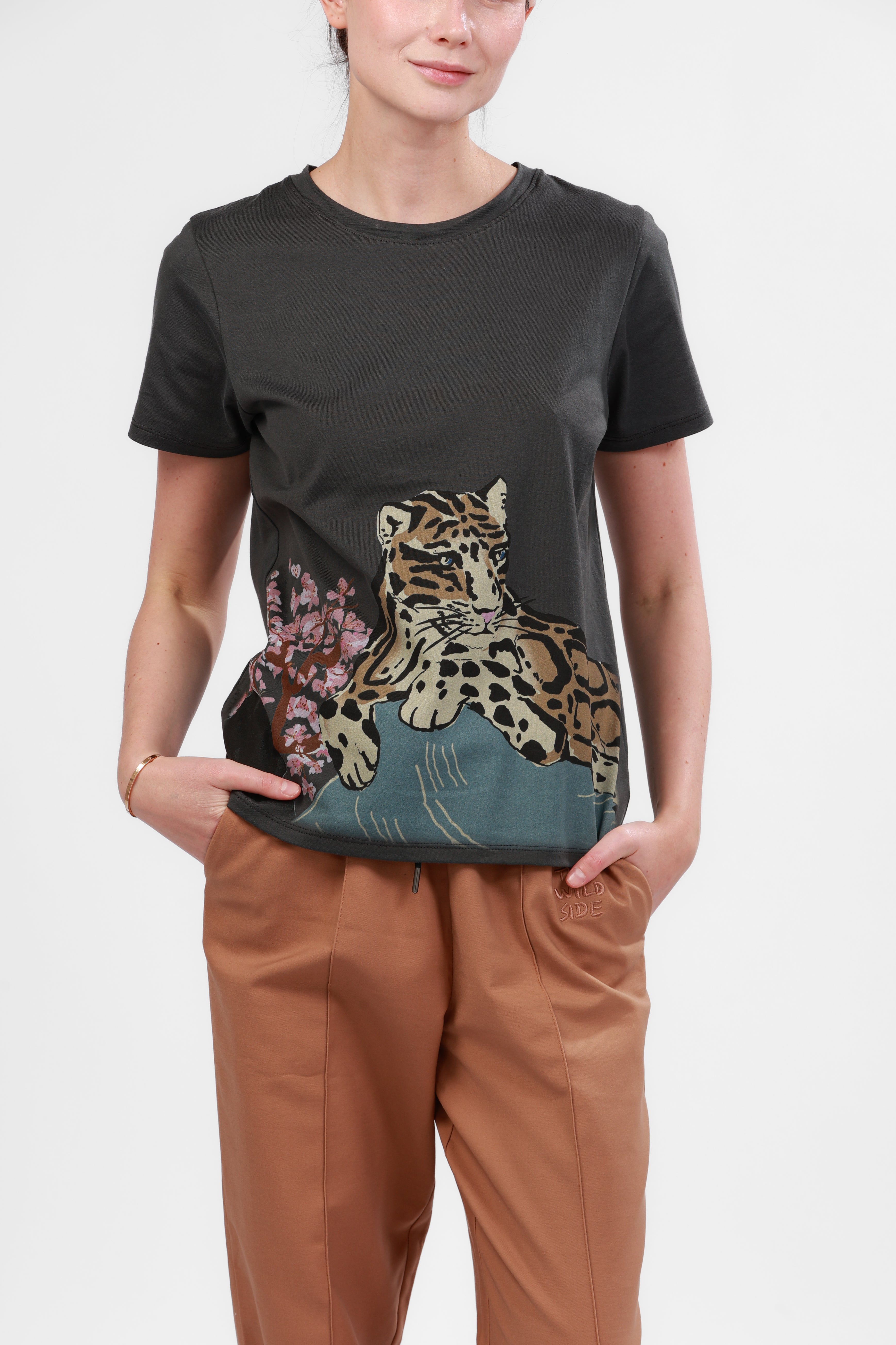 T-Shirt Snow Leopard Charcoal