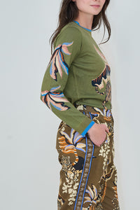 Sweater Cashmere Bali Tiger Green