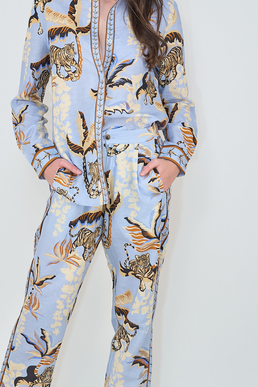 Shirt Bali Tiger Light Blue