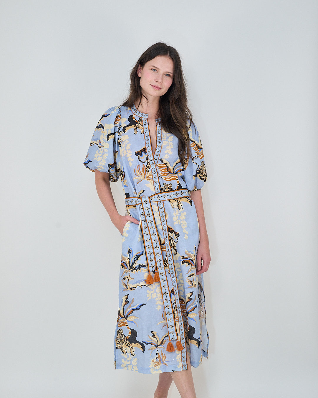 Tunic Bali Tiger Light Blue
