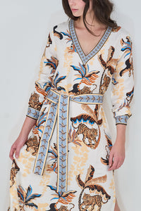 Long Dress Bali Tiger White