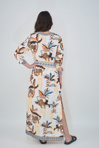 Long Dress Bali Tiger White