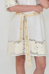 Short Dress Wild Flower White