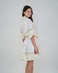 Short Dress Wild Flower White