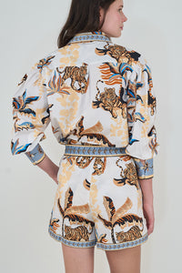 Short Bali Tiger White